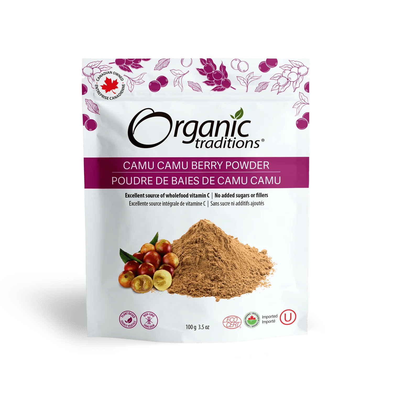 ORGANIC TRADITIONS Épicerie Poudre de baies de camu camu bio 100g