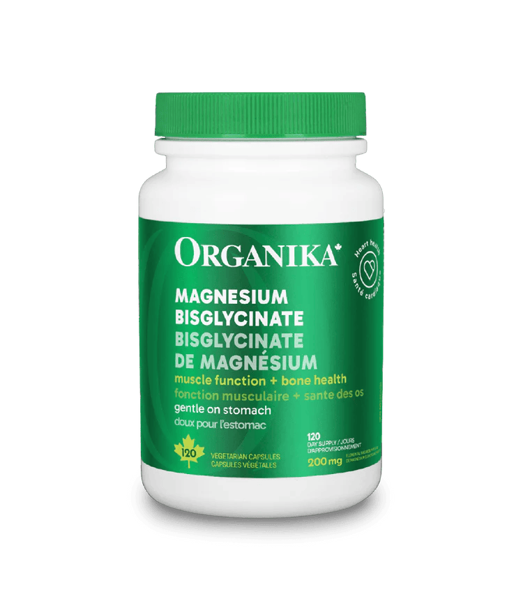 ORGANIKA Suppléments Bisglycinate de magnésium et mélatonine  120caps