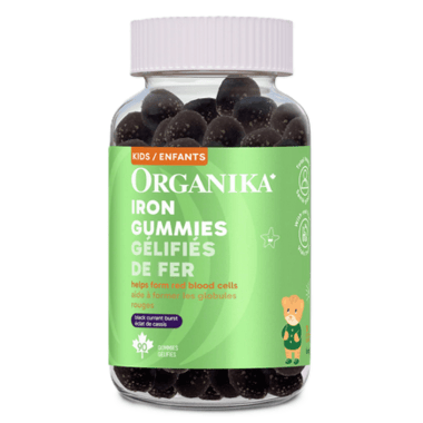 ORGANIKA Suppléments Gummies de fer pour enfants (éclat de cassis) 90gum