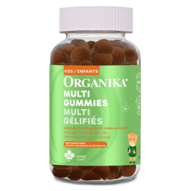 ORGANIKA Suppléments Gummies multivitamines pour enfants (explosion pommes/bananes) 90gum