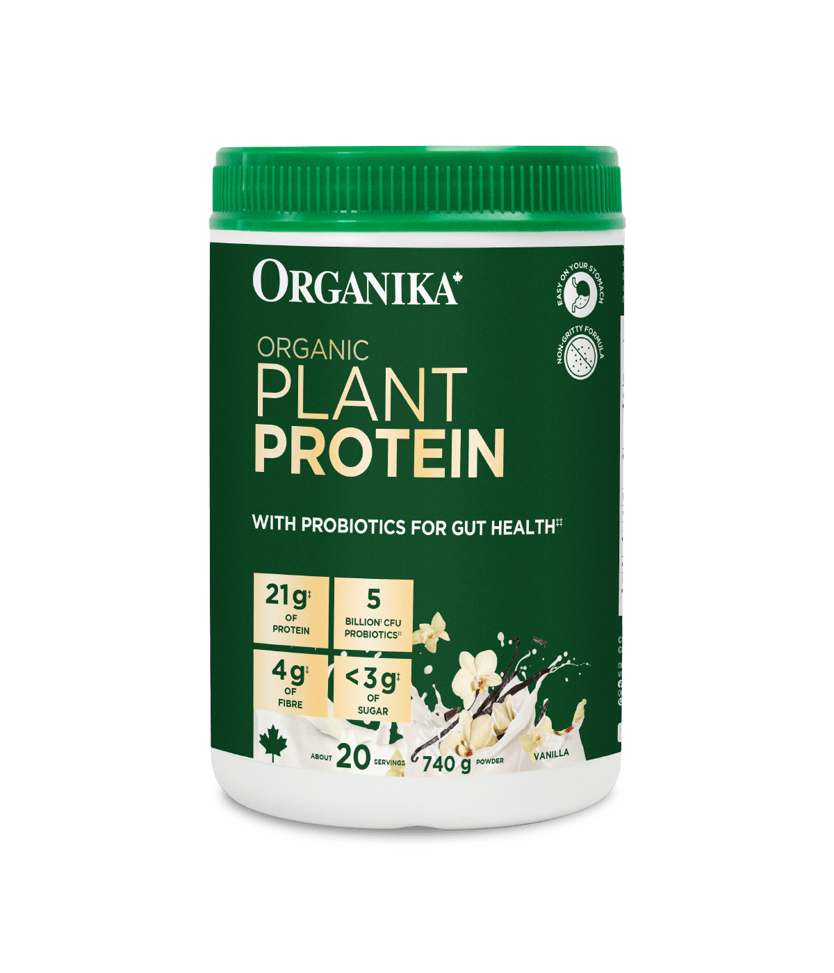 ORGANIKA Suppléments Protéines biologiques végétales (vanille) 740g