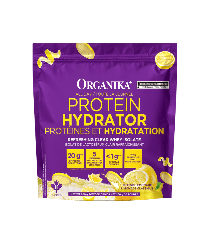 ORGANIKA Suppléments Protéines de lactosérum et hydratation toute la journée (citron) 10s