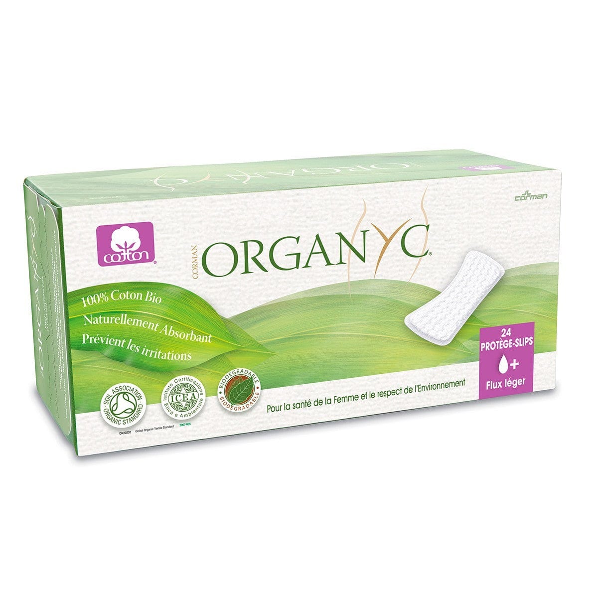 ORGANYC Soins & Beauté Protège-dessous flux léger 24un