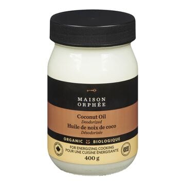 ORPHÉE Épicerie Huile de noix de coco désodorisée bio 400g