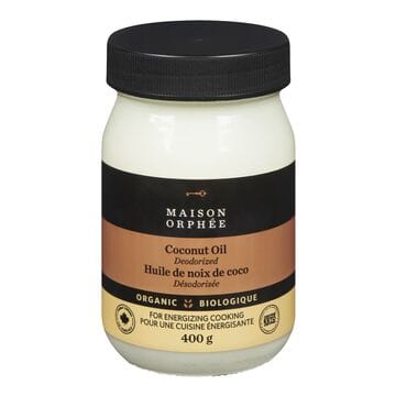 ORPHÉE Épicerie Huile de noix de coco désodorisée bio 400g
