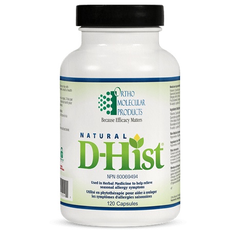 ORTHO MOLECULAR PRODUCTS Suppléments Natural D-Hist 120caps
