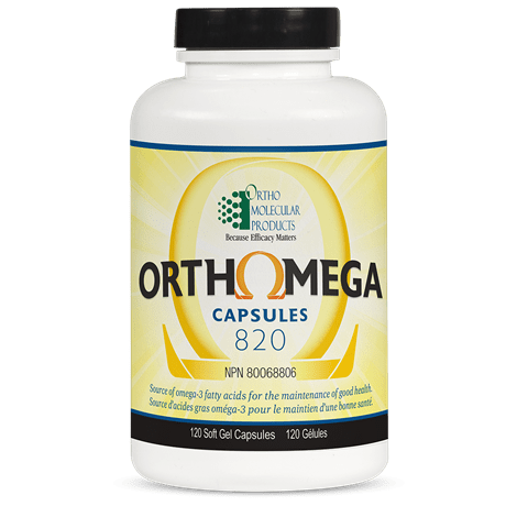 ORTHO MOLECULAR PRODUCTS Suppléments Orthomega 120gels
DATE DE PÉREMPTION : 30 NOVEMBRE 2025