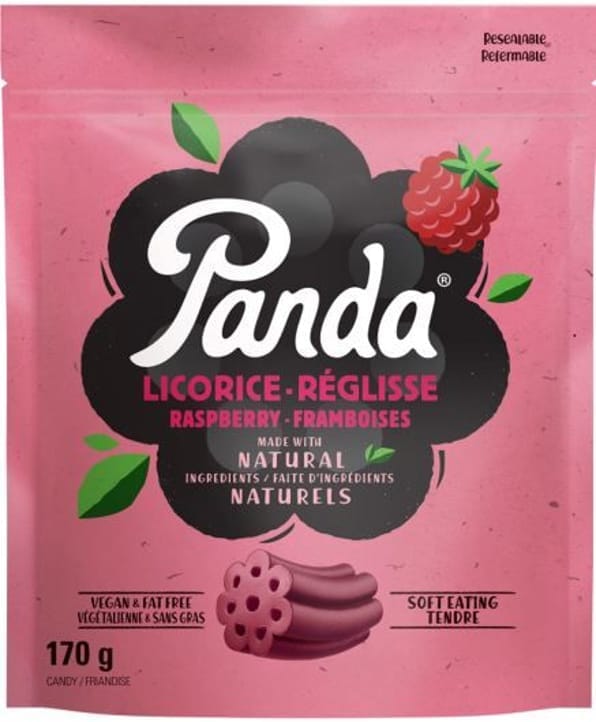 PANDA Épicerie Réglisse aux framboises morceaux tendres 170g