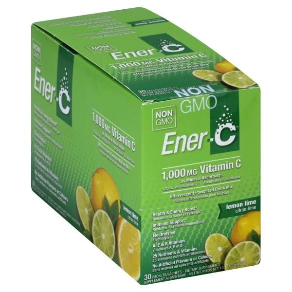 PAULING LABS Suppléments Ener-C Mélange boisson pétillante multivitaminé aux citrons et limes avec vitamine C 30s