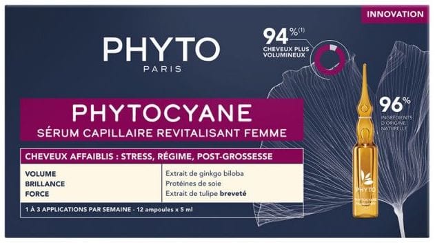 PHYTO Soins & Beauté Phytocyane (sérum revitalisant pour femme) 12x7,5ml