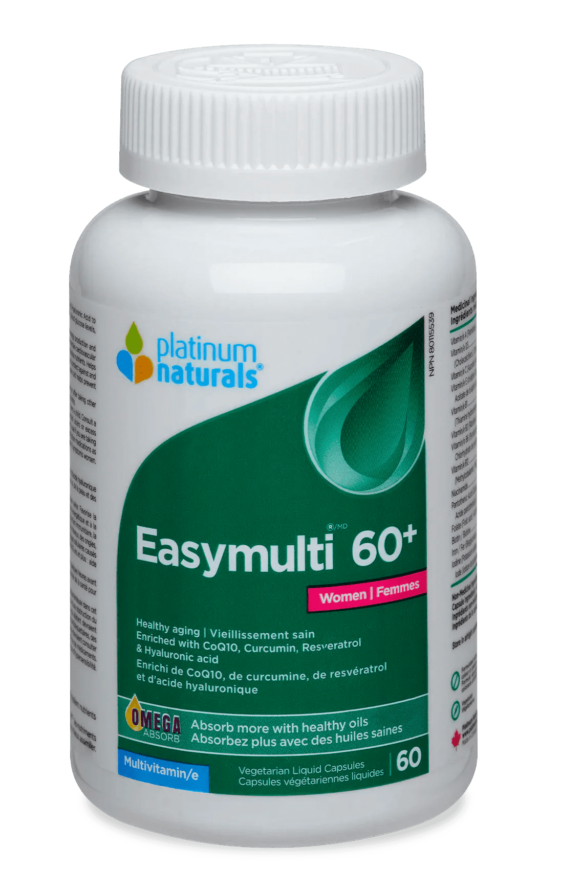 PLATINUM Suppléments Easymulti 60+ (pour femmes) 60vcaps