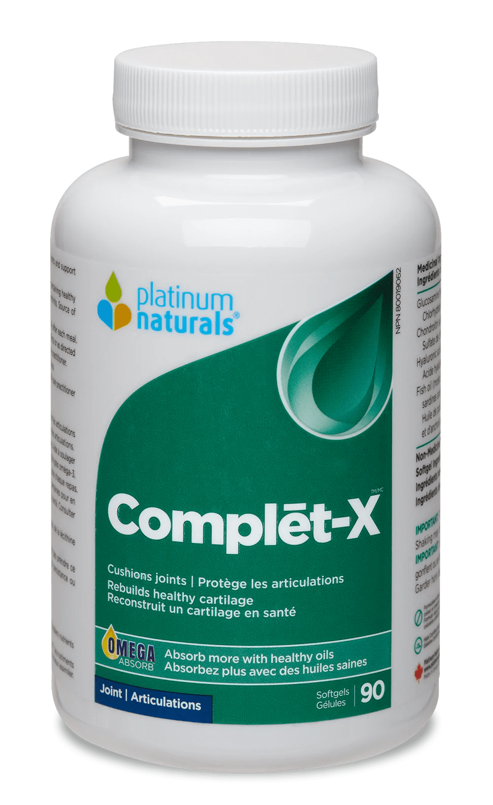 PLATINUM Suppléments Nutri-joint complet-X + oméga3 90gel