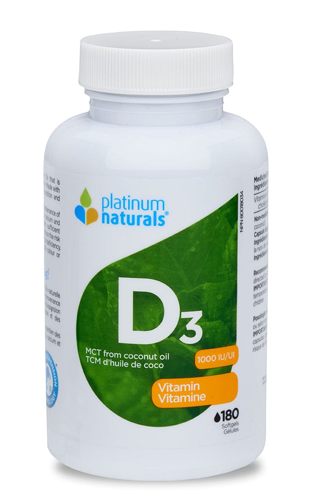 PLATINUM Suppléments Vitamine (D3 1000 U.I.) 180gel