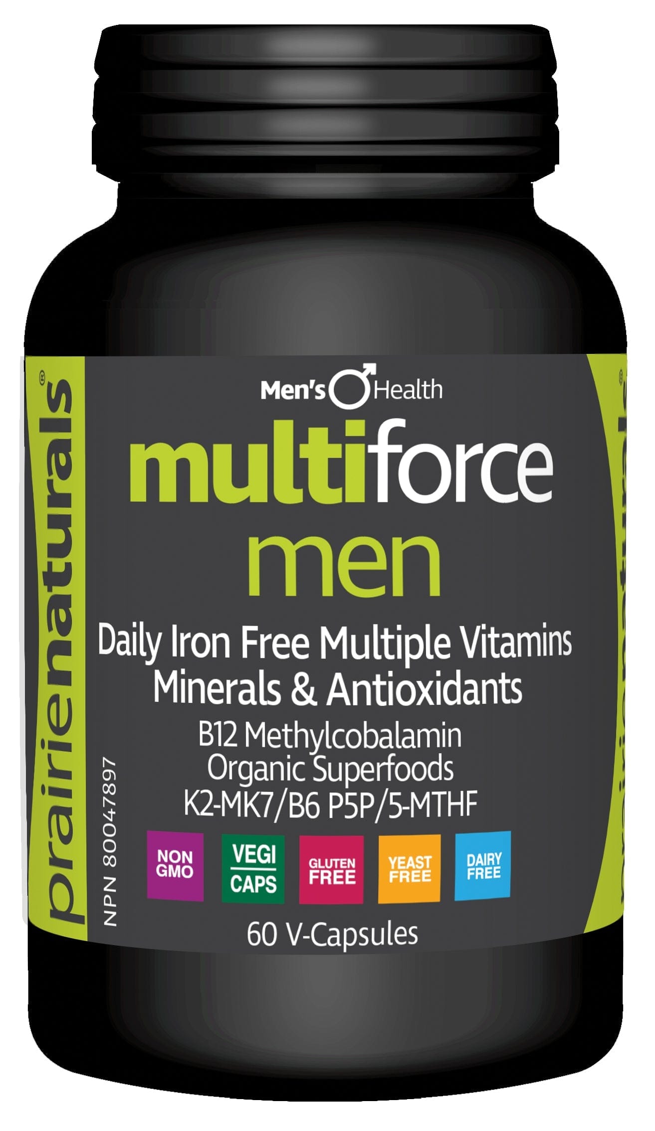 PRAIRIE NATURALS Suppléments Multiforce men active  60vcaps