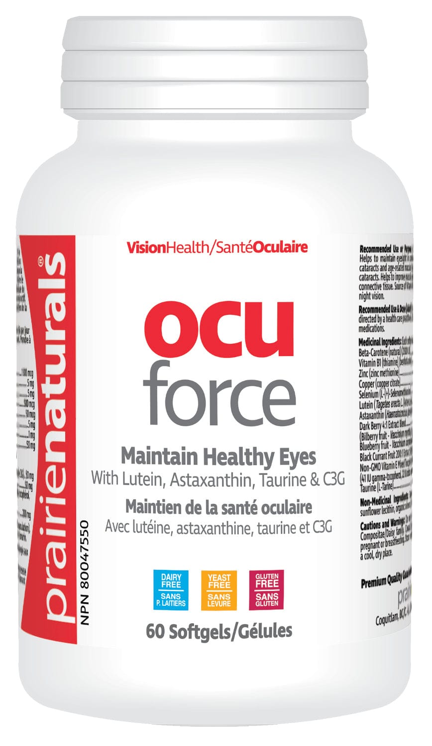 PRAIRIE NATURALS Suppléments Ocu-force plus lutéine 60caps