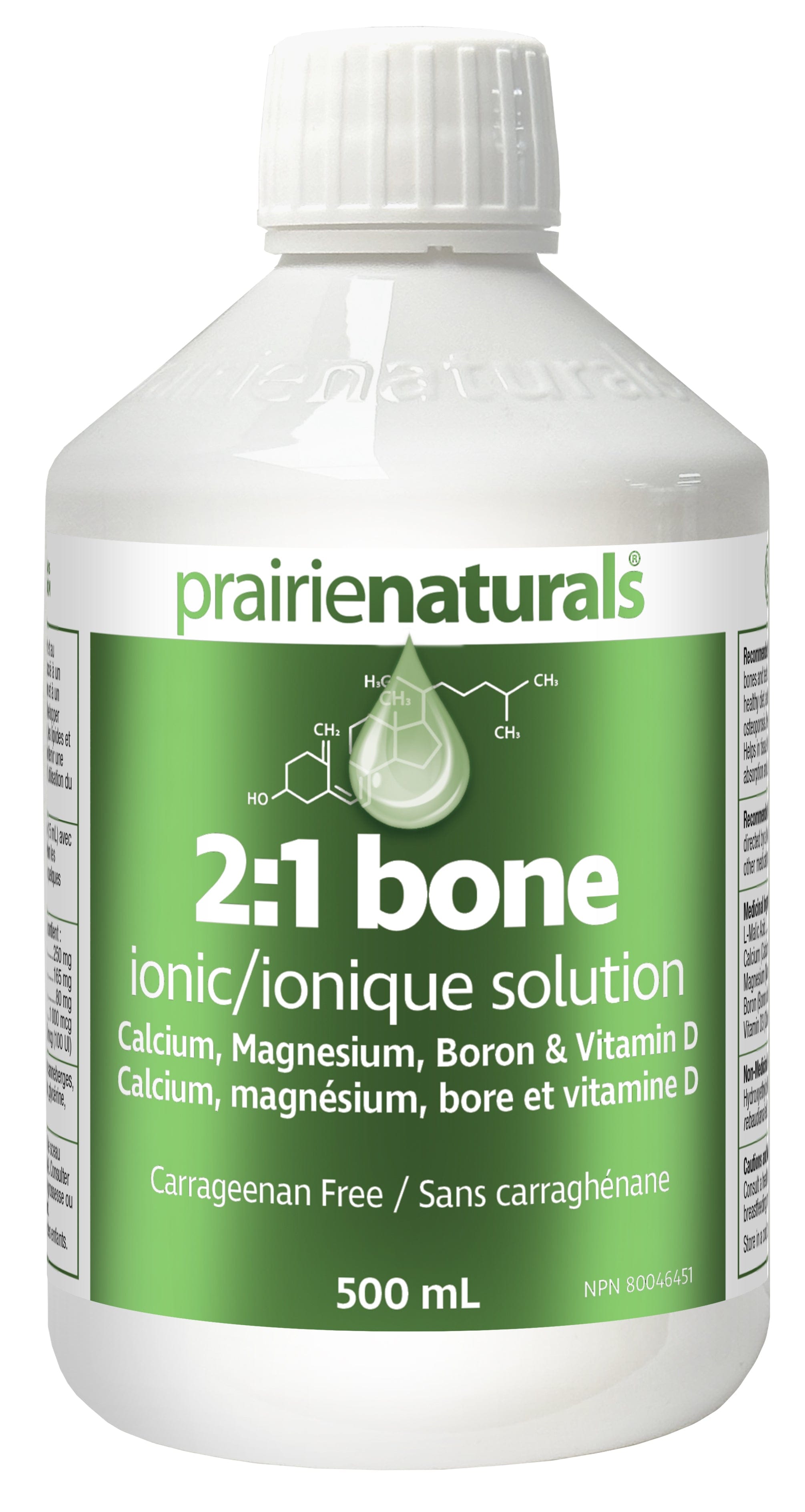PRAIRIE NATURALS Suppléments Solution bone (cal-mag 2:1) 500ml