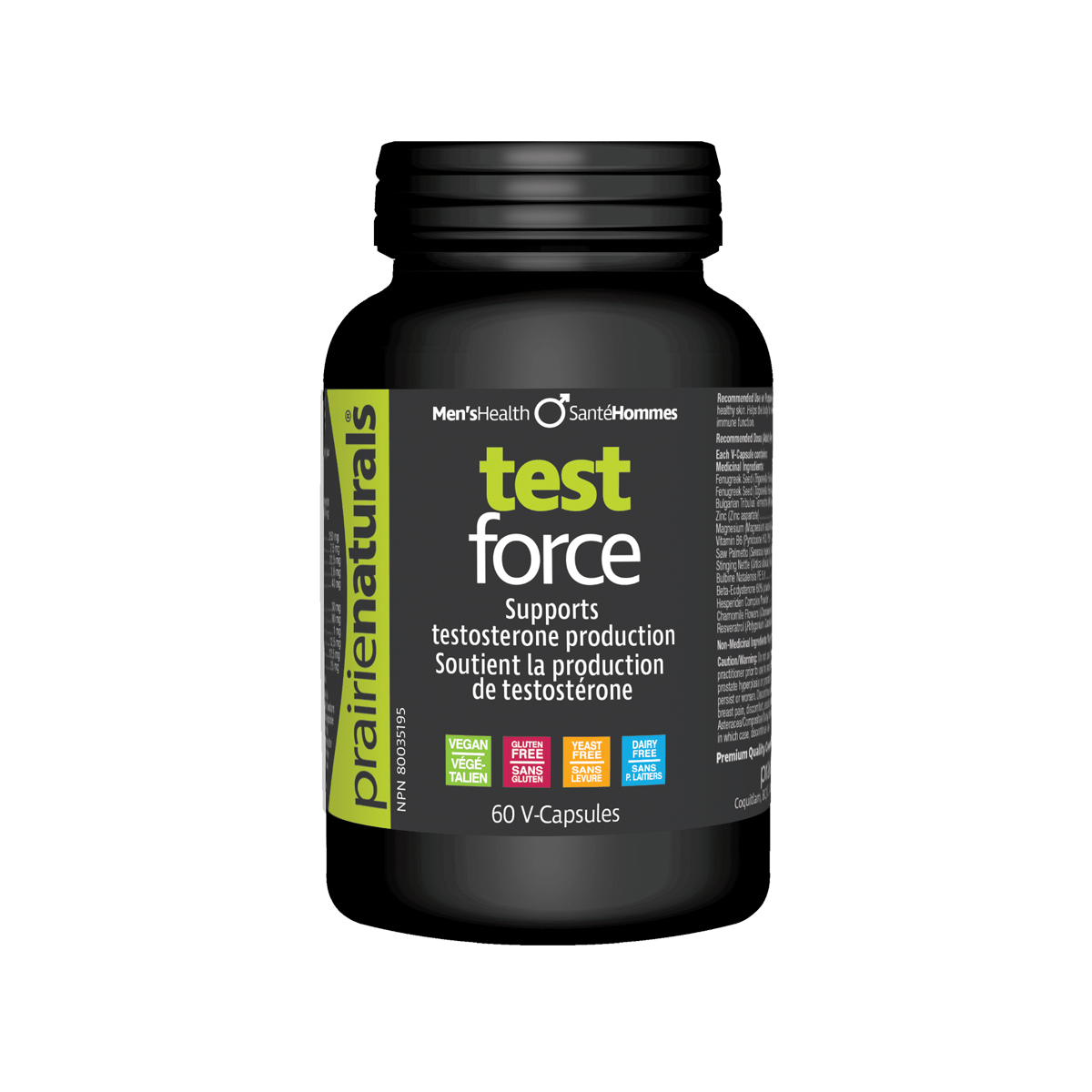 PRAIRIE NATURALS Suppléments Test force  60vcaps