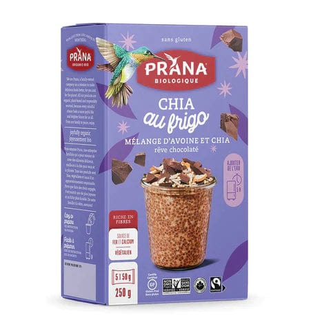 PRANA Épicerie Chia au frigo rêve chocolaté bio 5x50g