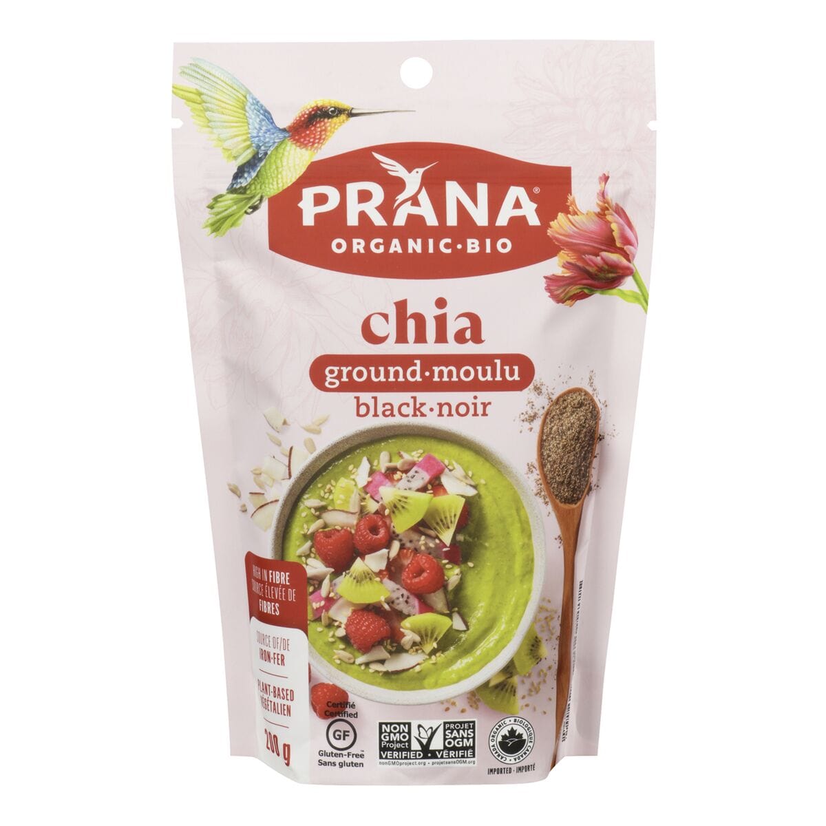 PRANA Épicerie Graine chia noire moulue bio 200g