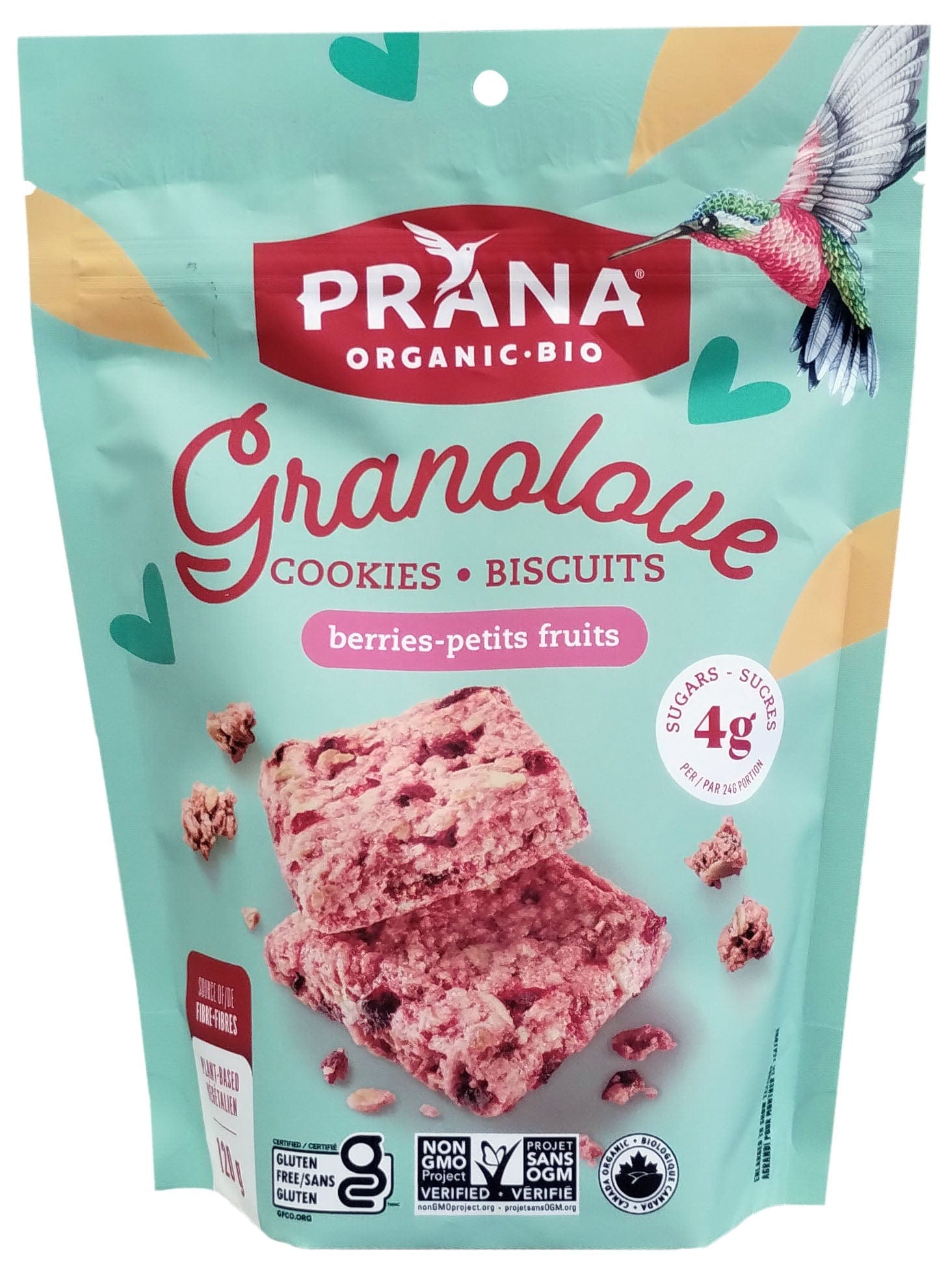 PRANA Épicerie Granolove Biscuits petits fruits bio 120g