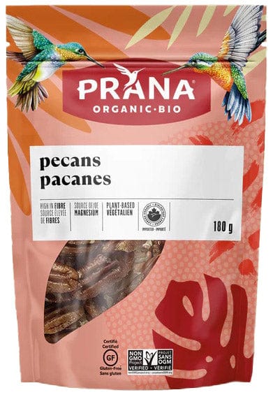 PRANA Épicerie Pacanes crues demies bio 180g