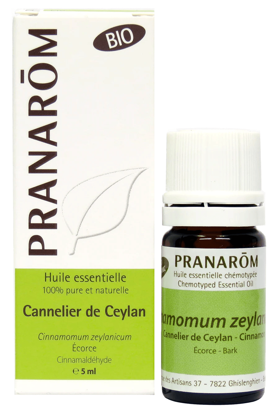PRANAROM Suppléments Huile essentielle bio - Cannelier de Ceylan (cannelle) 5ml