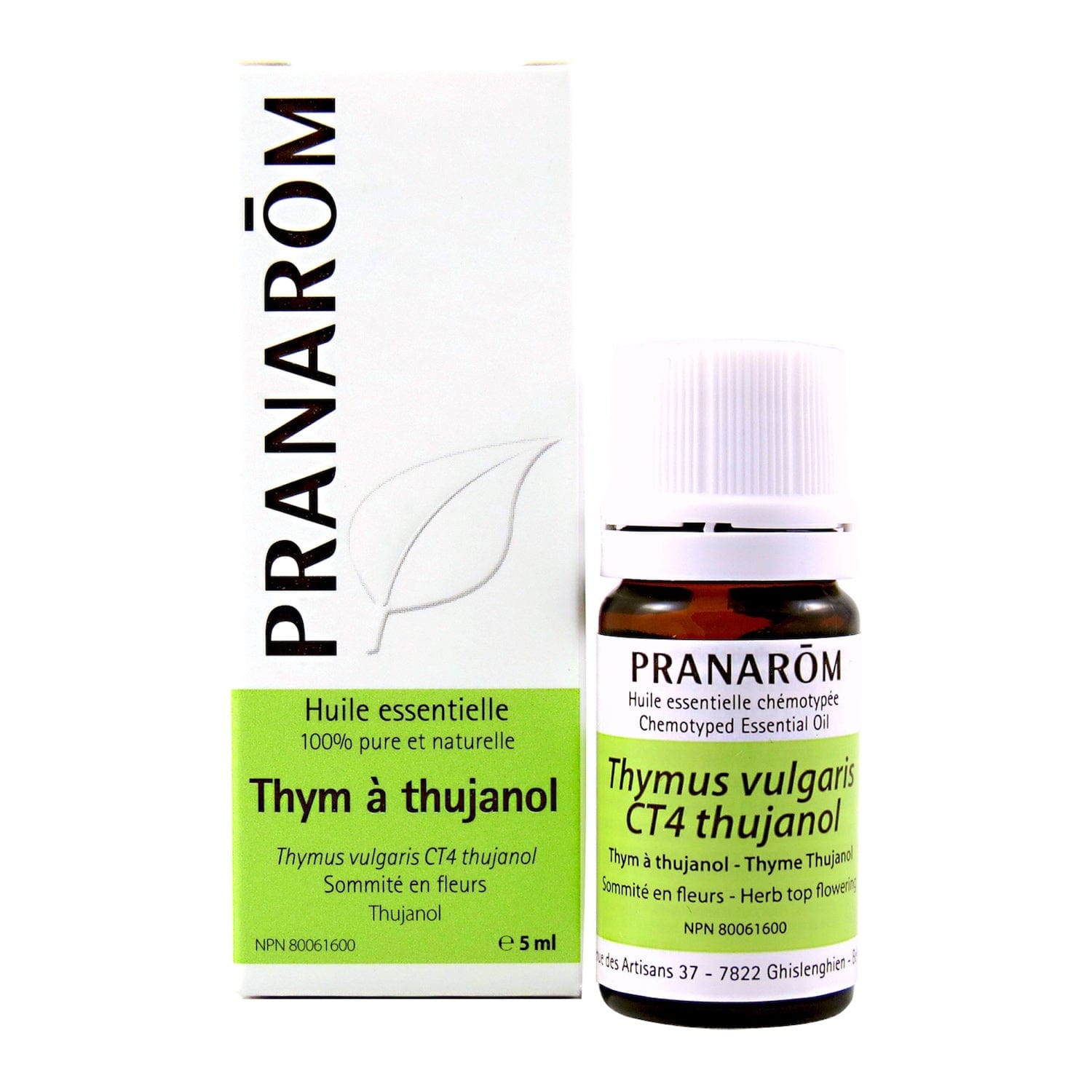 PRANAROM Suppléments Huile essentielle Thym vulgaire à thujanol  5ml