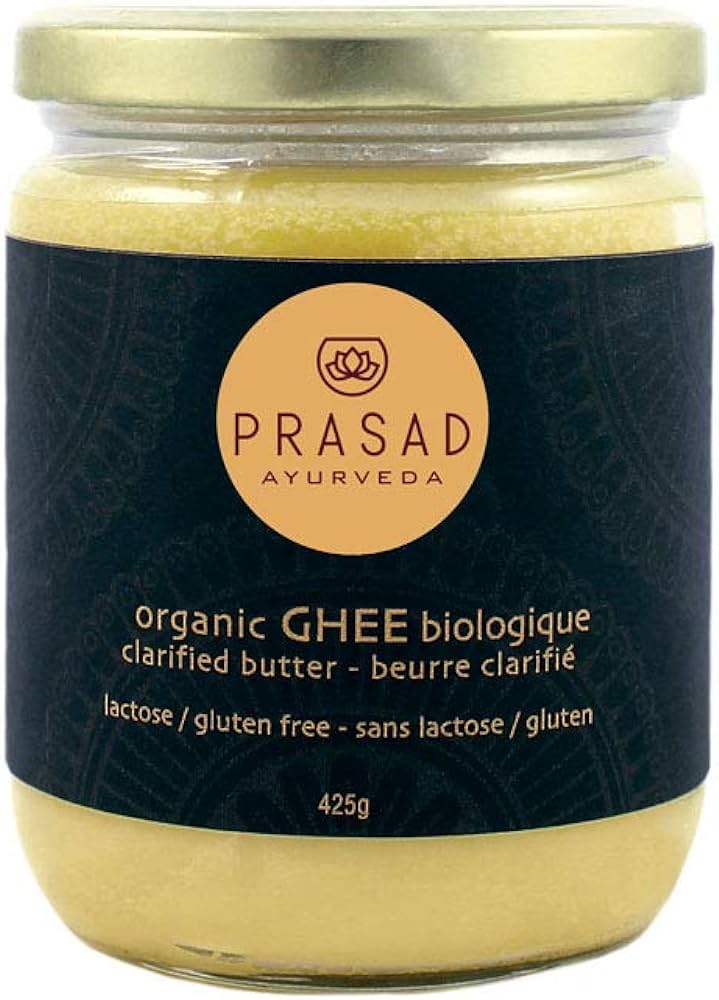 PRASAD Épicerie Beurre clarifié ghee bio  425g
SURPLUS D'INVENTAIRE
DATE DE PÉREMPTION : MAI 2026