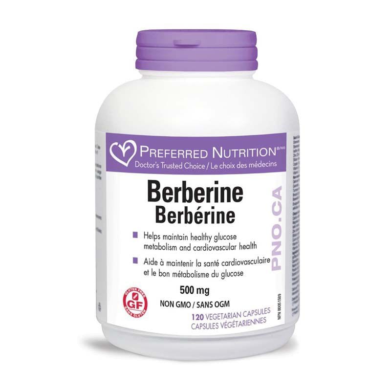 PREFERRED NUTRITION Suppléments Berberine (500mg) 120vcaps