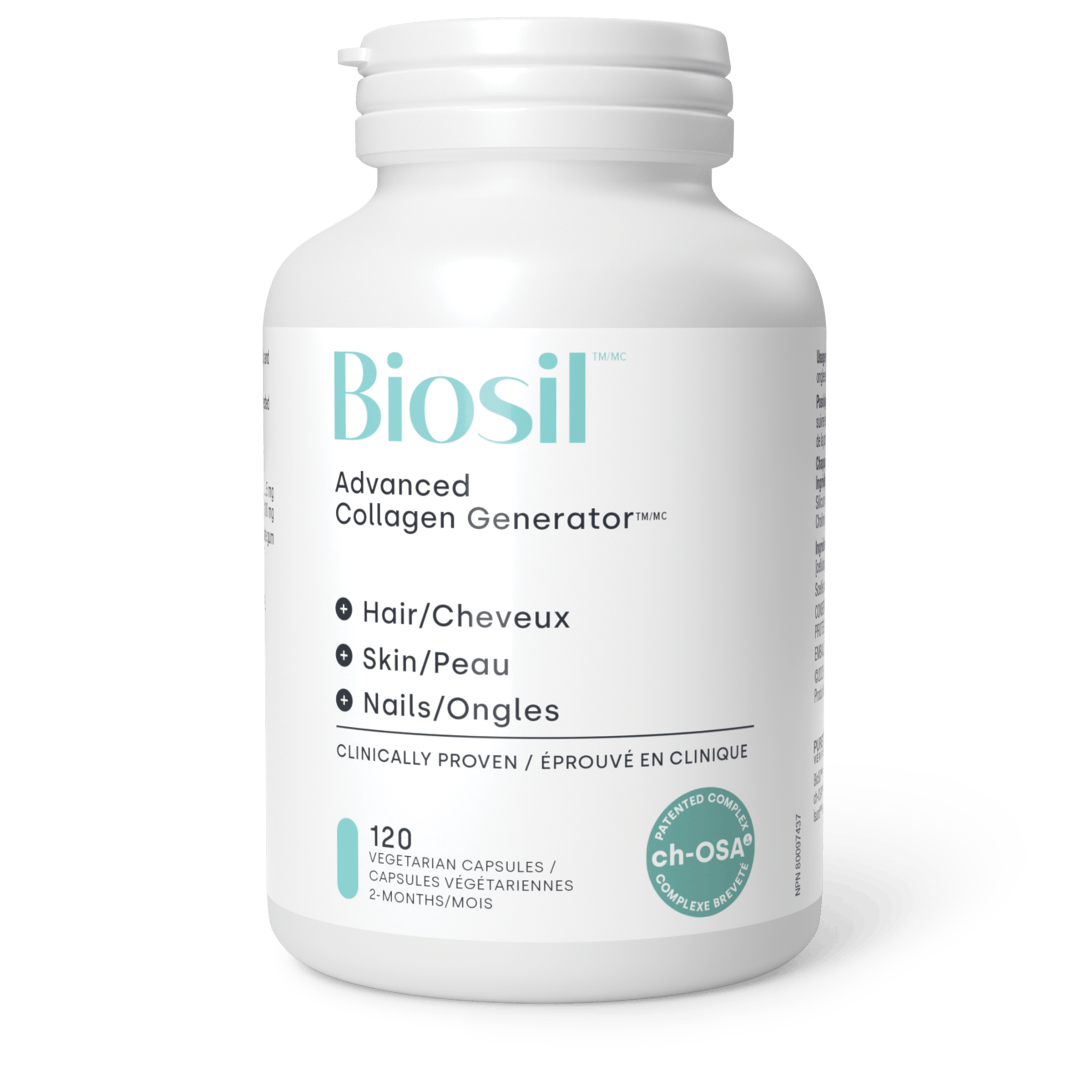 PREFERRED NUTRITION Suppléments Biosil (végétariennes) 120vcaps