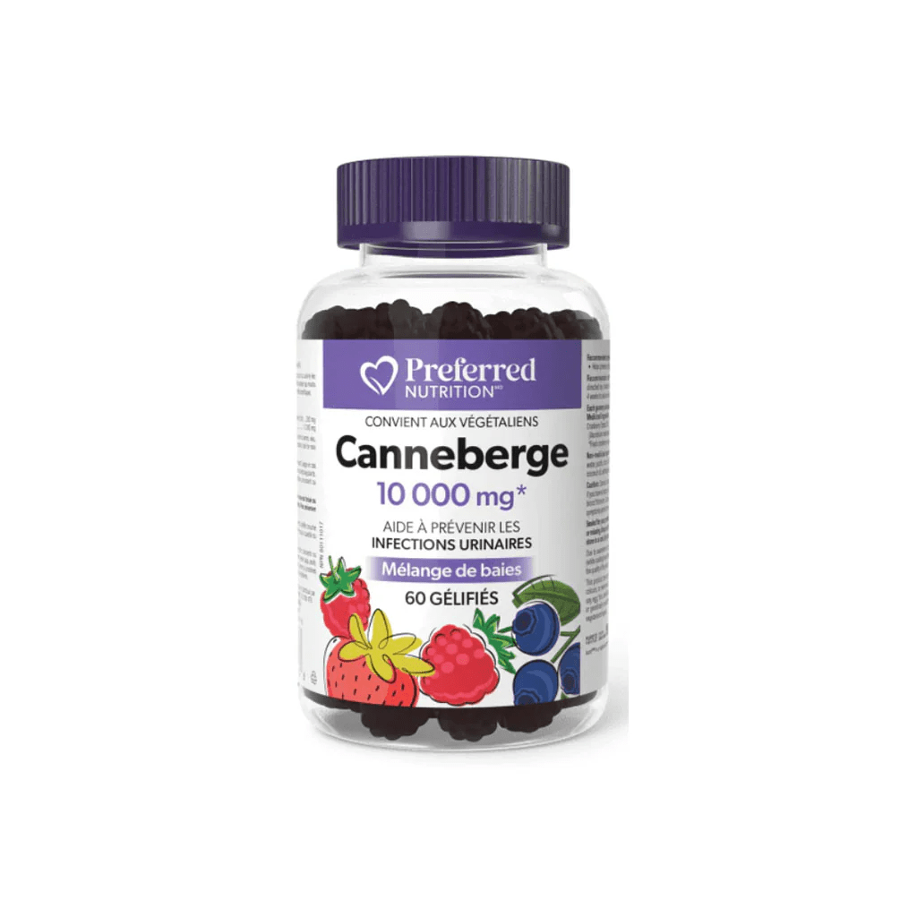 PREFERRED NUTRITION Suppléments Canneberge 10 000mg (baies) 60gummies