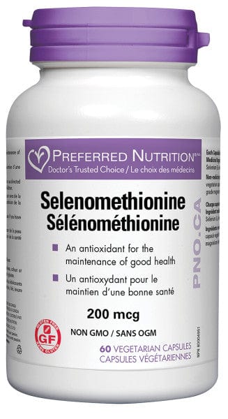 PREFERRED NUTRITION Suppléments Sélénométhionine  60vcaps