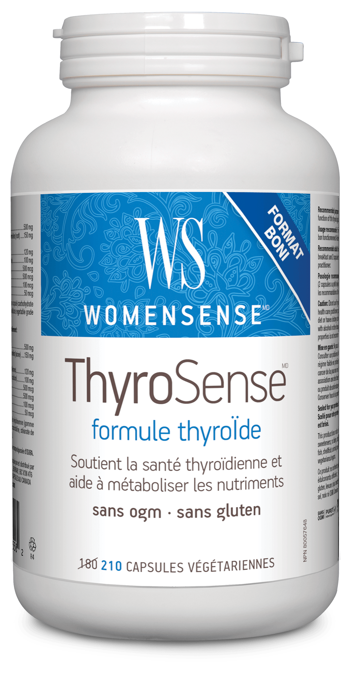 PREFERRED NUTRITION Suppléments Thyrosense 180vcaps