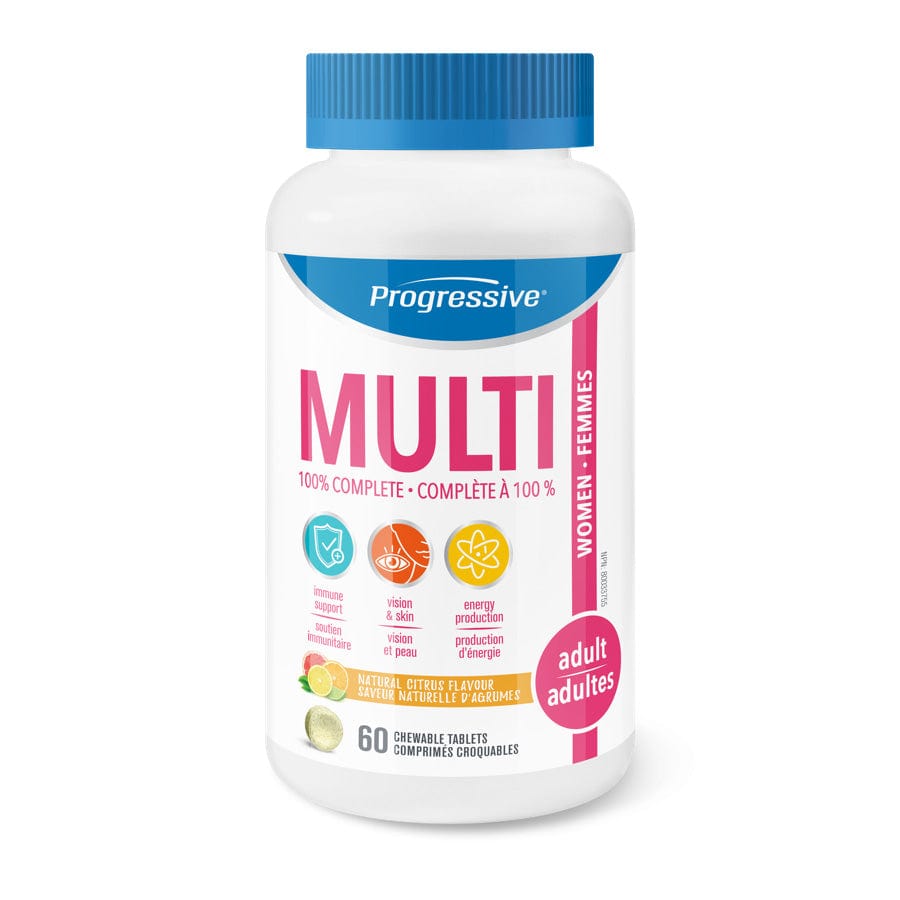 PROGRESSIVE Suppléments Chewable multi (femme) 60comp