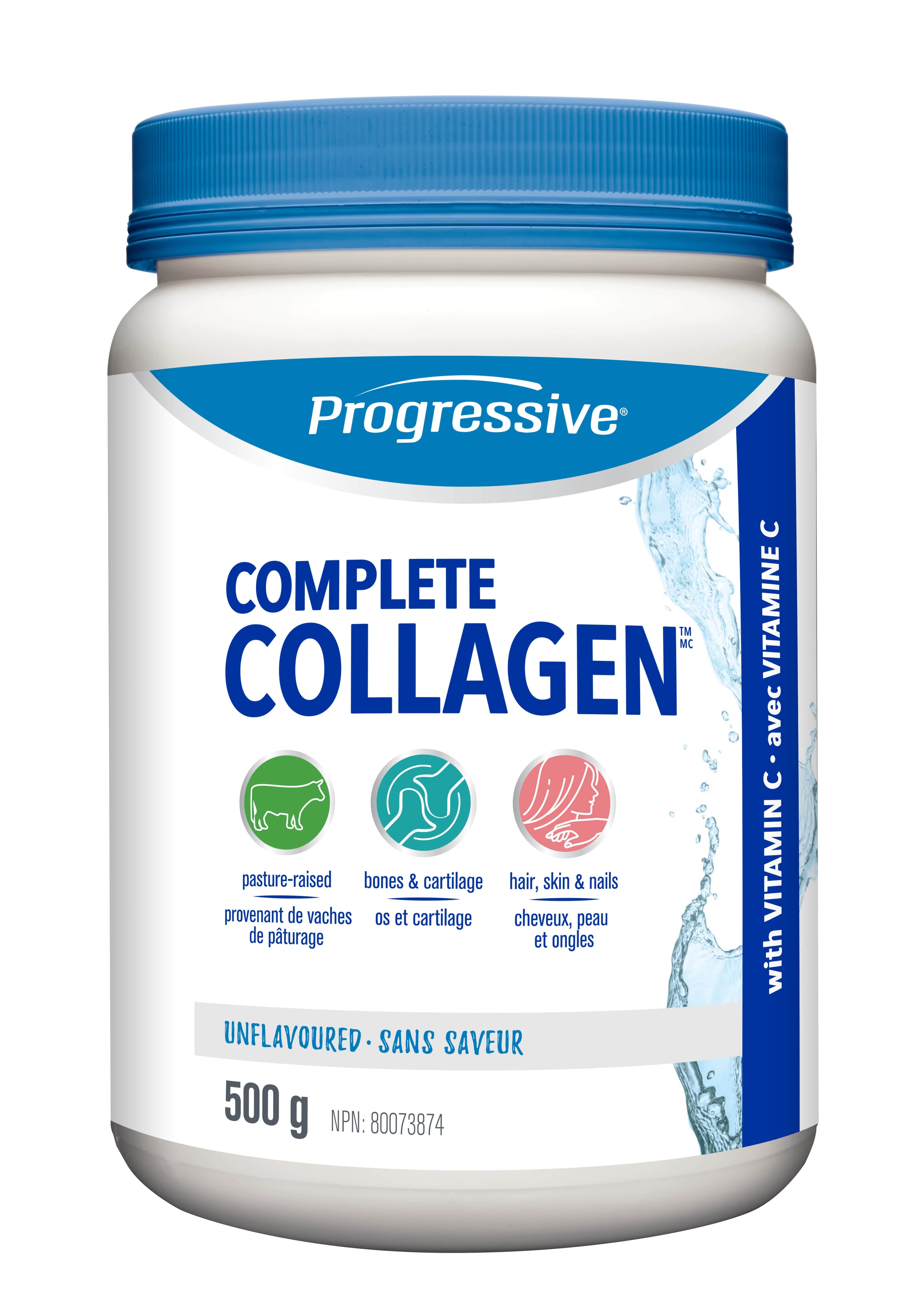 PROGRESSIVE Suppléments Complete collagen (formule adultes sans saveur) 500g