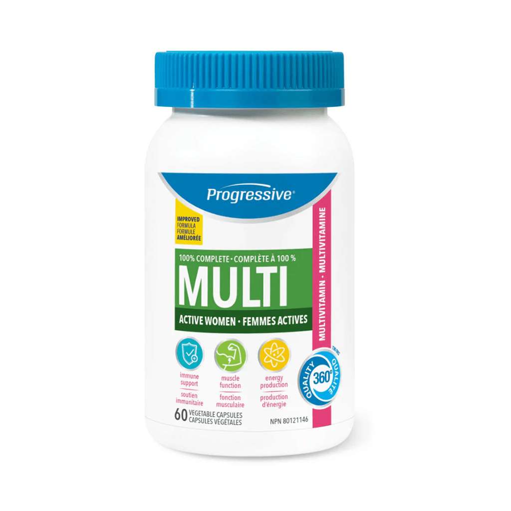 PROGRESSIVE Suppléments Multivitamines (femme active) 60caps