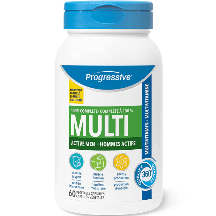 PROGRESSIVE Suppléments Multivitamines (homme actif) 60caps
