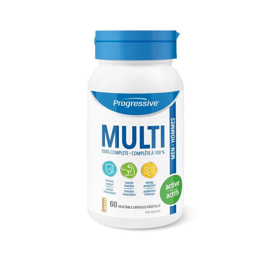 PROGRESSIVE Suppléments Multivitamines (homme actif) 60caps