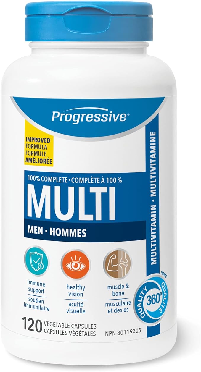 PROGRESSIVE Suppléments Multivitamines (hommes adultes) 120caps