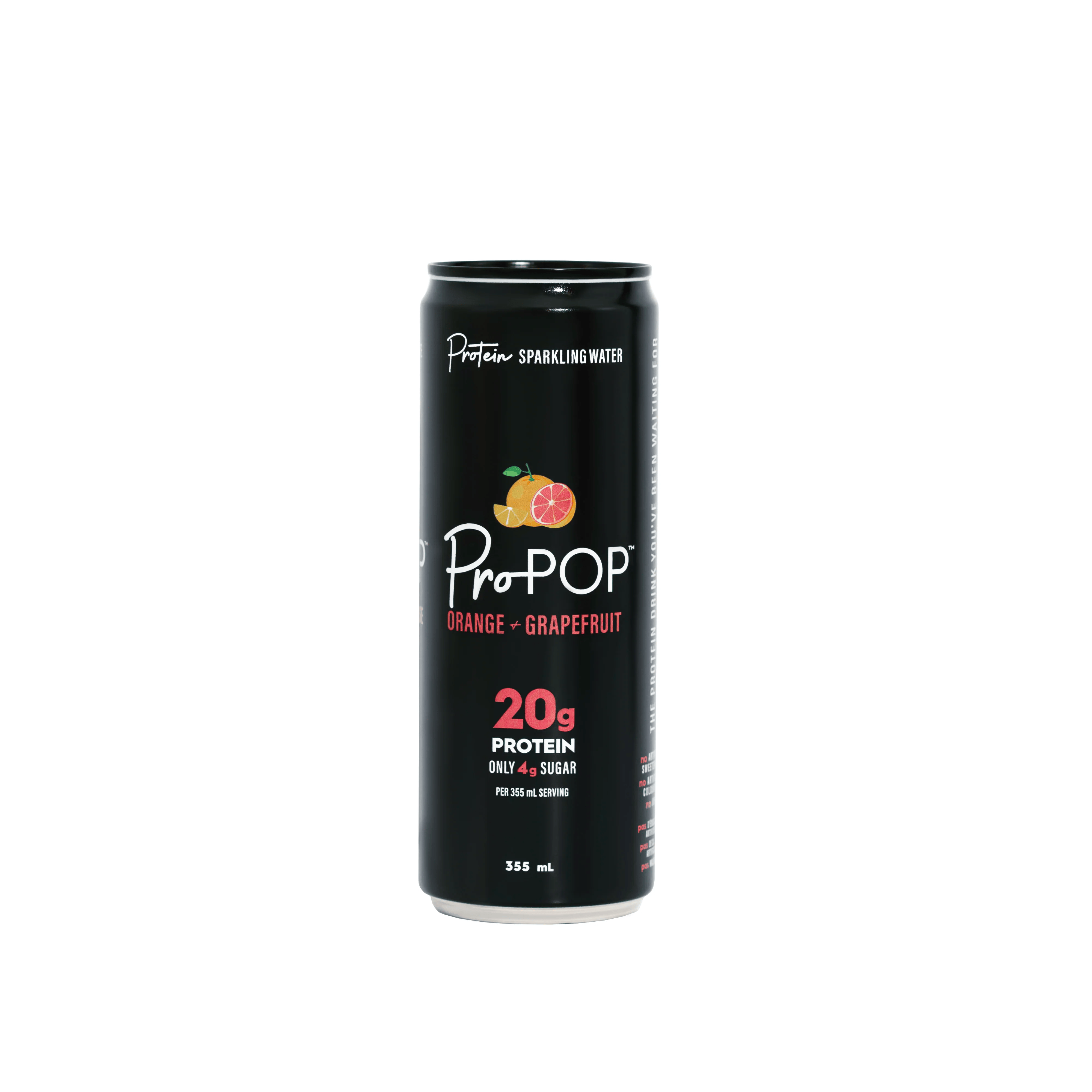 PROPOP Nutrition Sportive Eau pétillante protéinée (orange/pamplemousse) 355ml