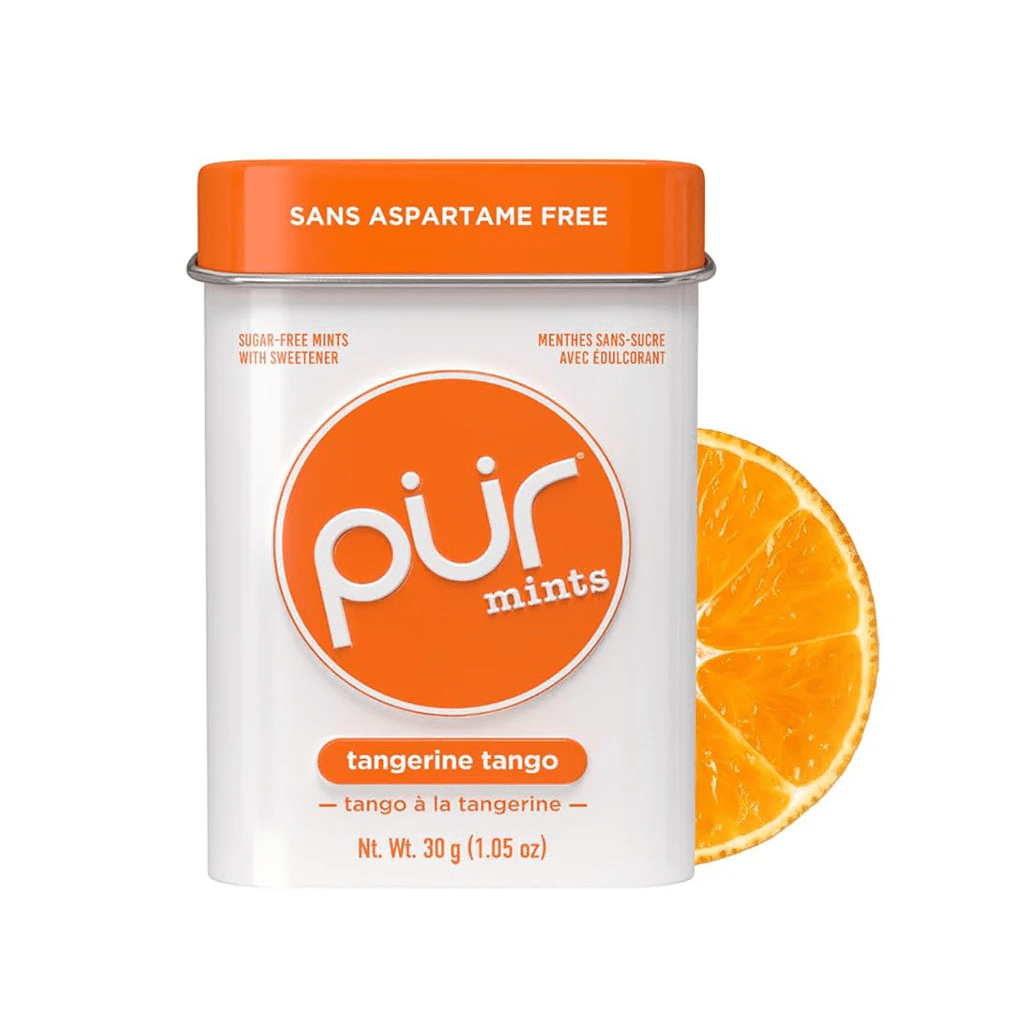 PÜR Épicerie Menthe sans-sucre tango à la tangerine 30g
DATE DE PÉREMPTION : 30 SEPTEMBRE 2026