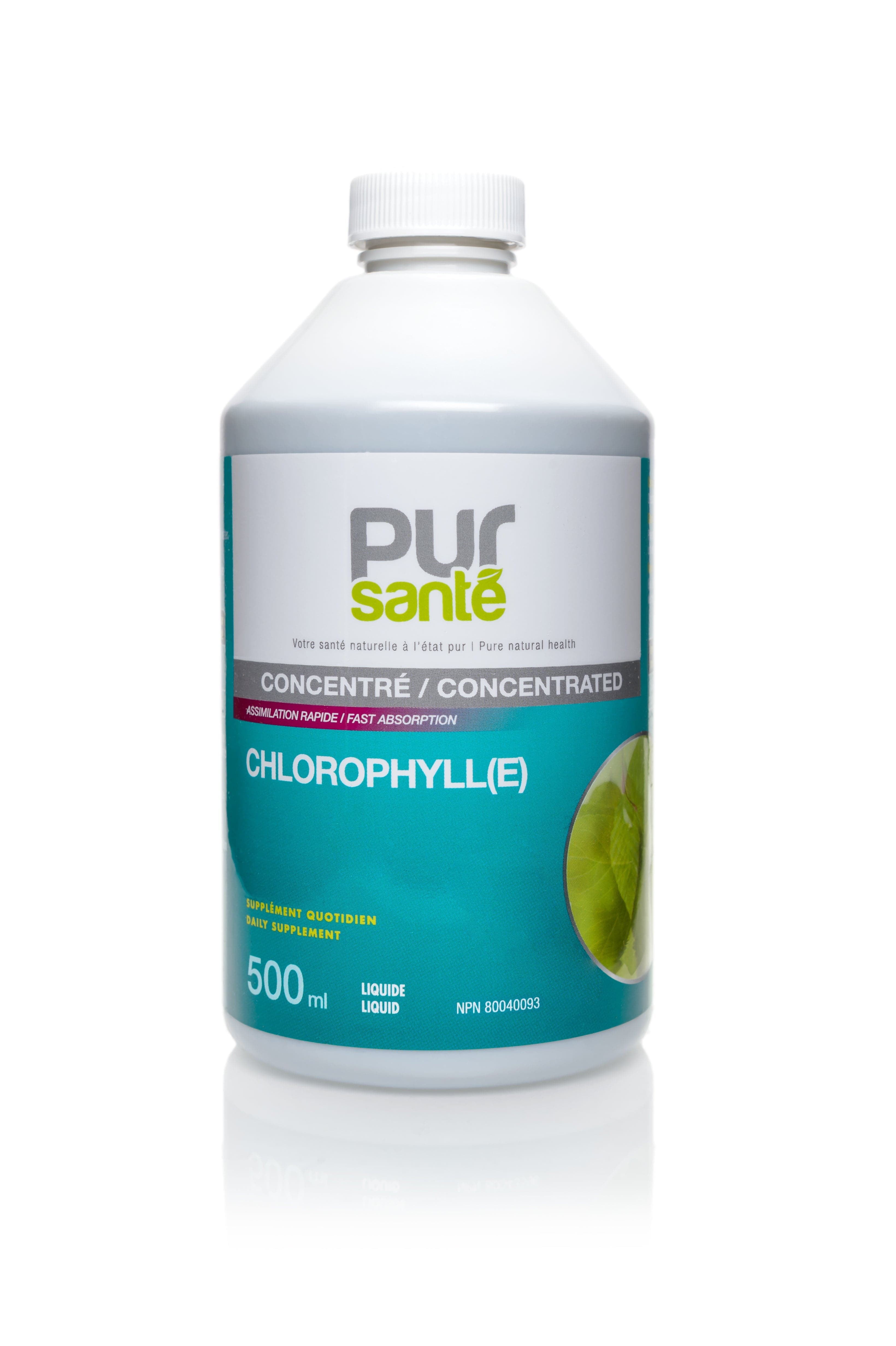 PUR-SANTÉ Suppléments Chlorophylle (concentrée) (NPN80040093) 500ml