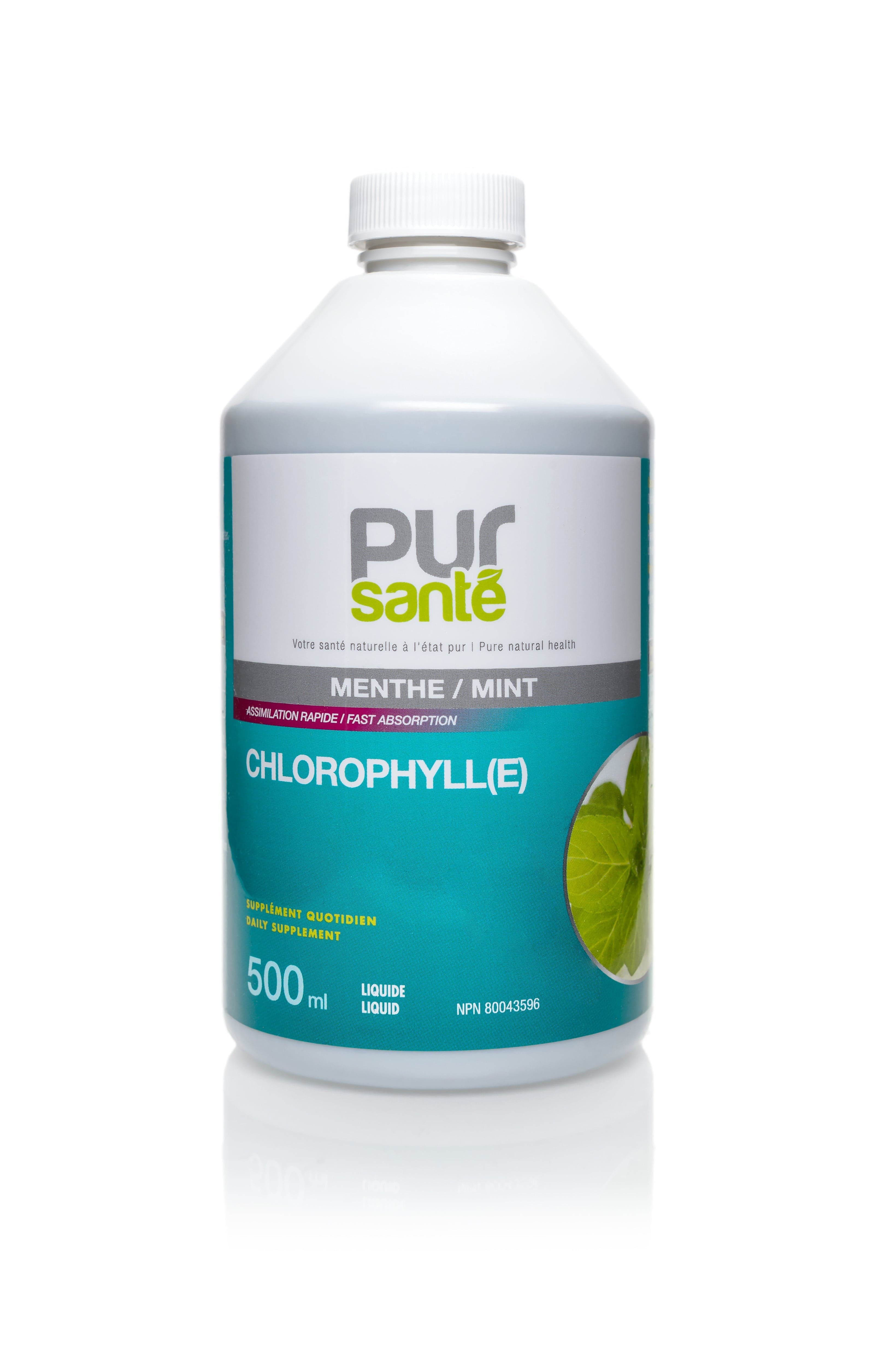PUR-SANTÉ Suppléments Chlorophylle (menthe) (NPN80043596) 500ml