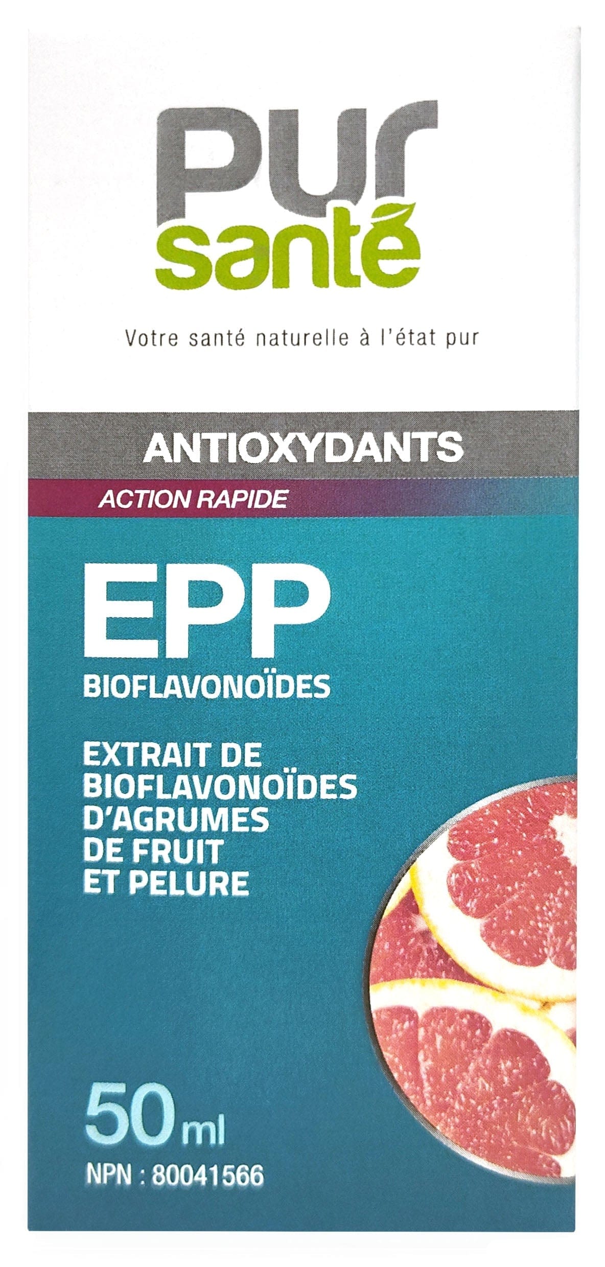 PUR-SANTÉ Suppléments Extrait pépins pamplemousse (NPN80041566) 50ml