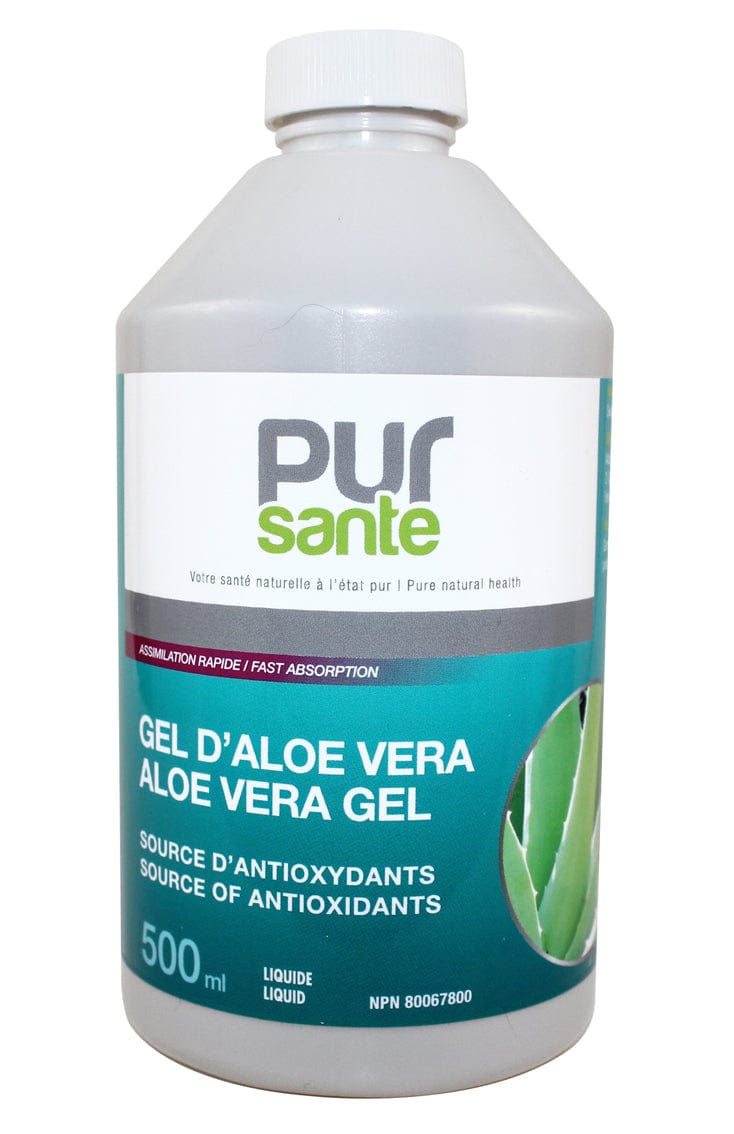 PUR-SANTÉ Suppléments Gel d'aloe vera (buvable, source d'antioxydants) 500ml