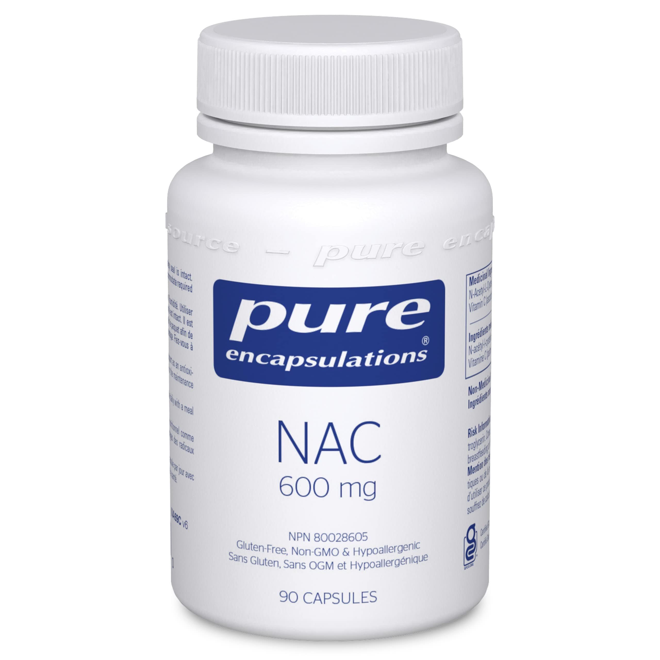 PURE ENCAPSULATIONS Suppléments Nac 600mg 90caps