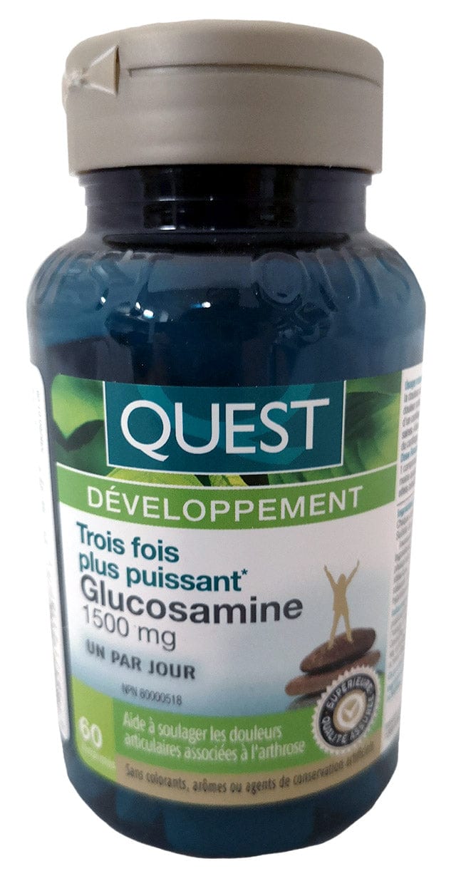 QUEST Suppléments Glucosamine (trois fois plus puissant) 60comp