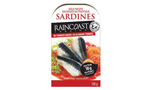 RAINCOAST Épicerie Sardine sauce tomate 120g