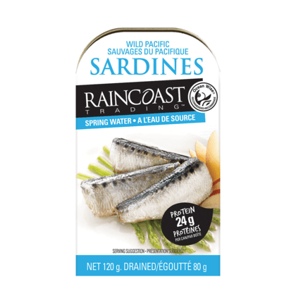 RAINCOAST Épicerie Sardines à l'eau de source 80g