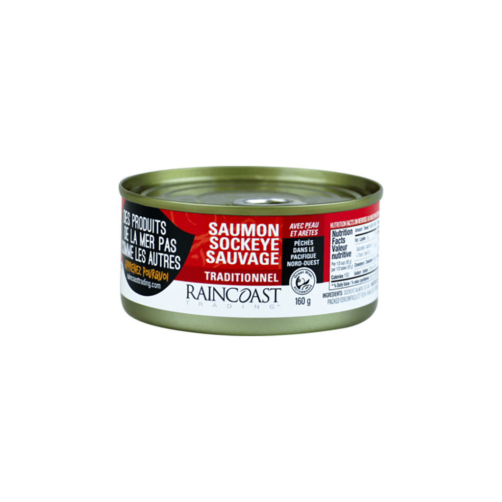 RAINCOAST Épicerie Saumon Sockey sauvage 150g